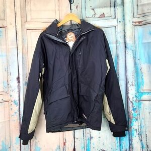 Liquid Men’s Venture Ski Snowboard Hooded Insulated Black Jacket